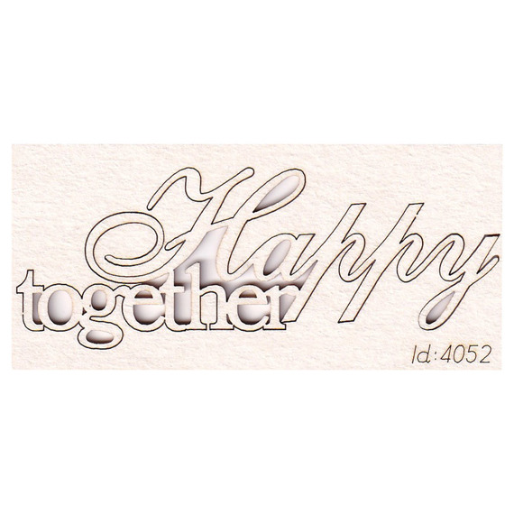 Chipboard Lettering Happy together 