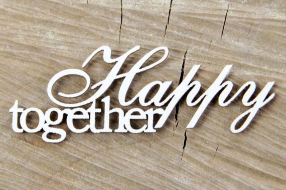 Chipboard Lettering Happy together 