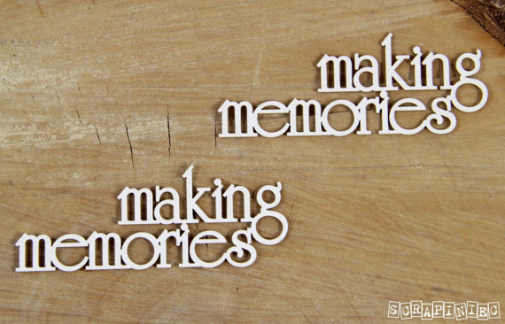 Chipboard Lettering Making Memories 2 pcs 
