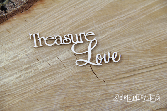 Chipboard Lettering Treasure Love