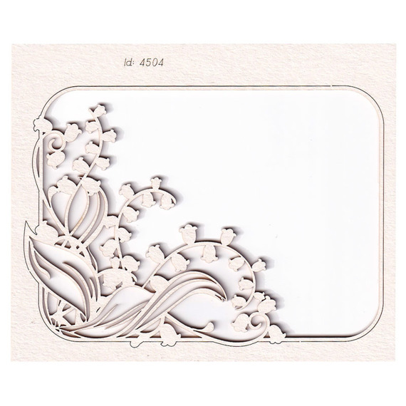 Chipboard - Lilly of the valley - Rectangle Frame 01