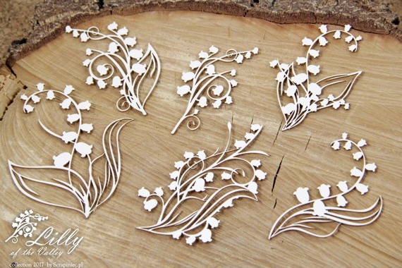 Chipboard - Lilly of the valley - bouquets