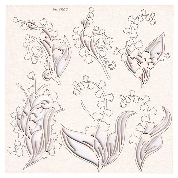Chipboard - Lilly of the valley - bouquets