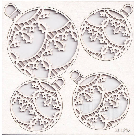 Chipboard - Little Baubles - Tatting Christmas