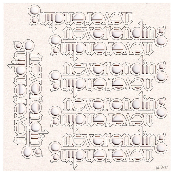Chipboard Neverending lettering 
