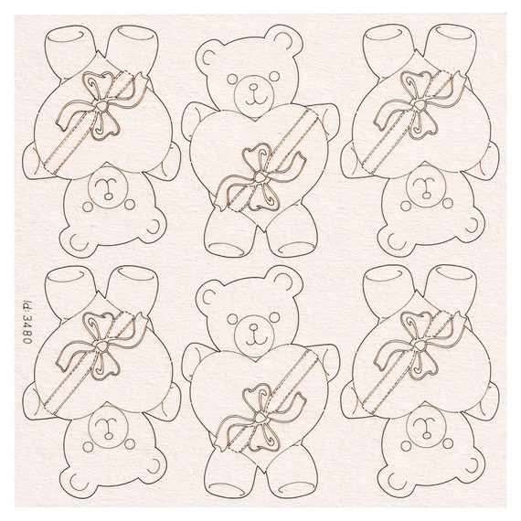 Chipboard Party Teddies with heart - Babyland 
