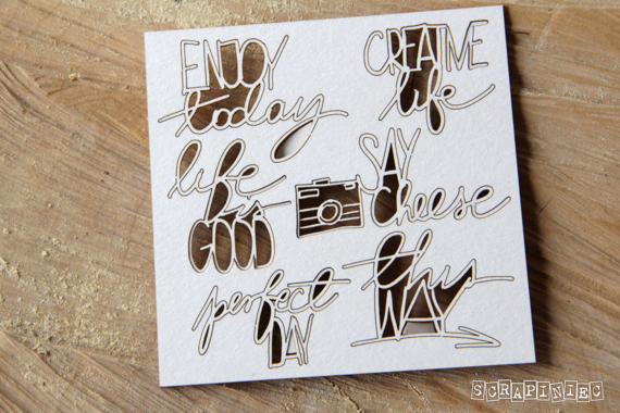 Chipboard Preserve memories - inscriptions - letterings