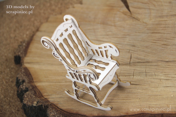 Chipboard - Rocking chair 3D 