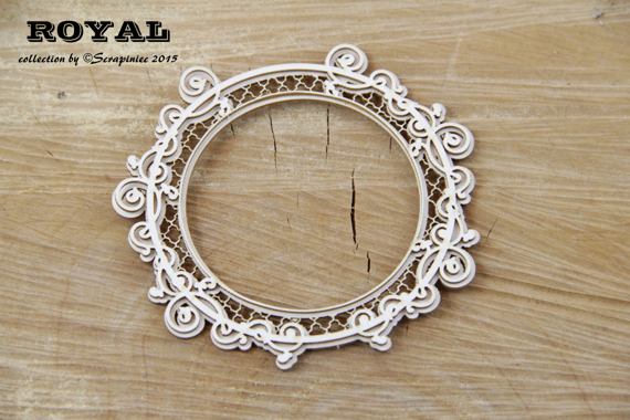 Chipboard - Royal - Big round frame 2-layers