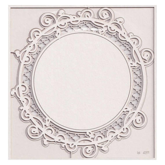 Chipboard - Royal - Big round frame 2-layers