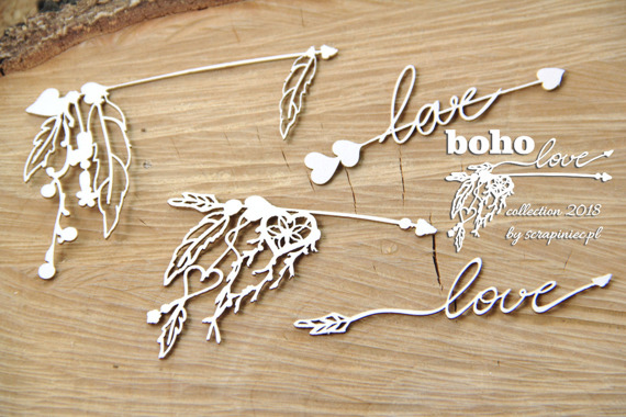 Chipboard - Small Arrows 02 - Boho Love