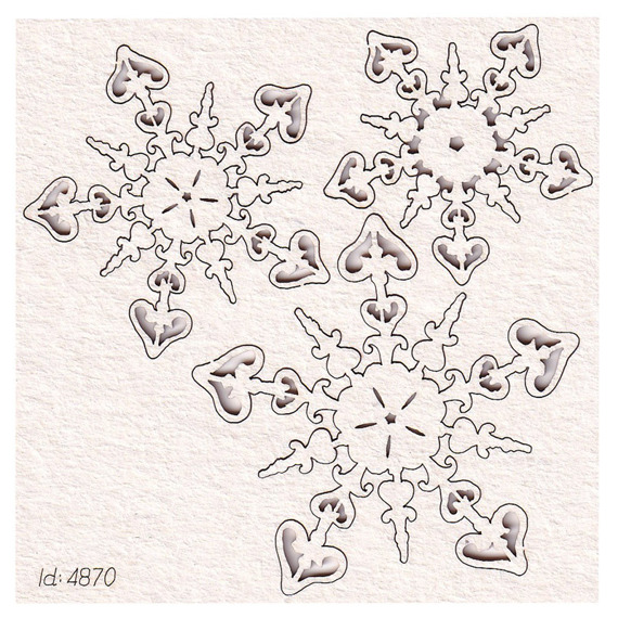 Chipboard - Snowflakes - Christmas Sketch 