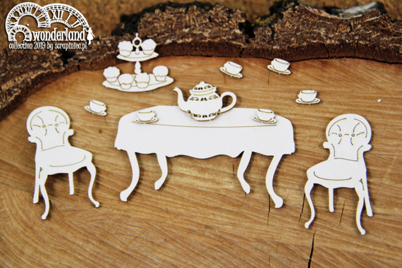 Chipboard - Tea Party - Alice in Wonderland