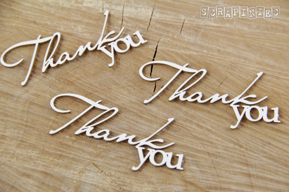 Chipboard Thank You Lettering