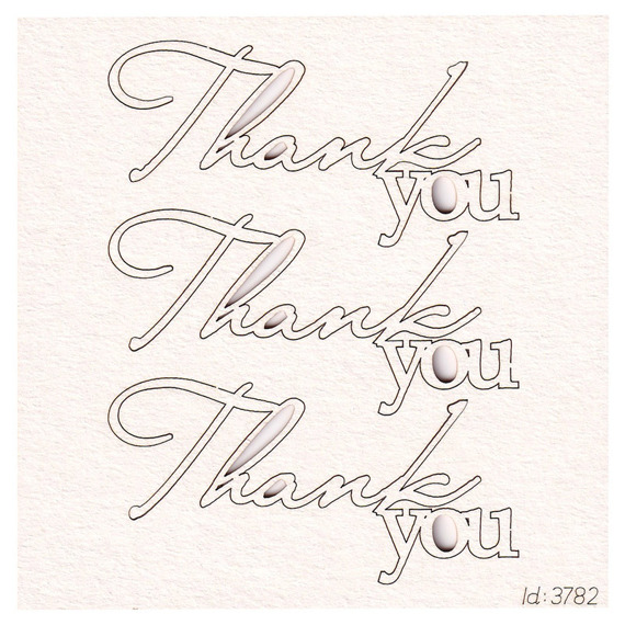 Chipboard Thank You Lettering