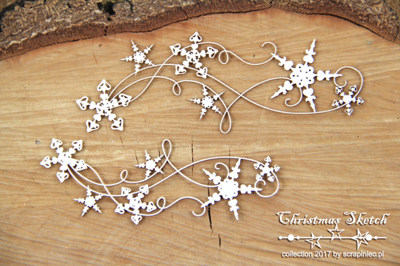 Chipboard - decors 01- Christmas Sketch