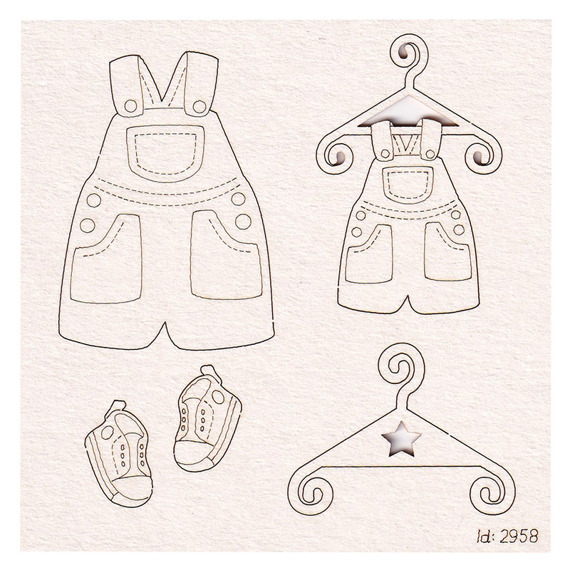 Chipboard dungarees baby boy set - Babyland