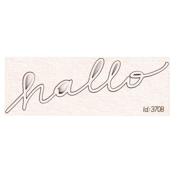 Chipboard lettering - Hallo (Hello)