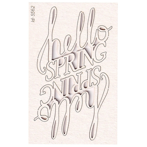 Chipboard lettering Hello Spring - Gentle Sunlight