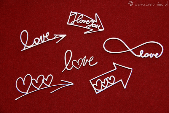 Chipboard love arrows - Brush art elemenst
