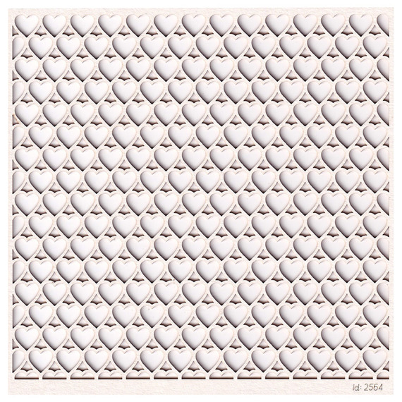 Chipboard net of hearts background 