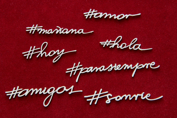 Chipboard  #para siempre (forever) - Spanish Lettering - Brush art script
