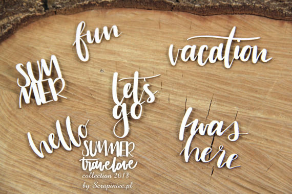 Chipboards lettering - I was here - Summer travelove 