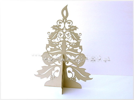 Christmas Tree 3D Openwork 29x21cm