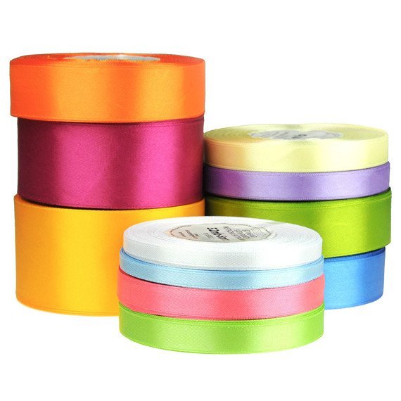 Coral satin ribbon 6mm - 32mb