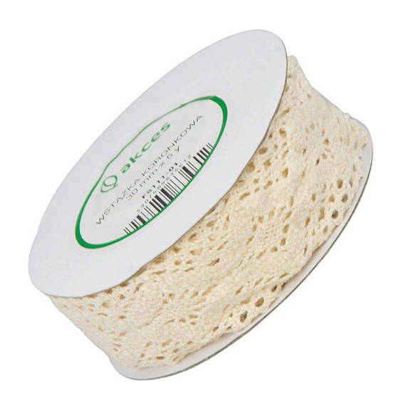 Cotton lace cream 30mm x 4,55m