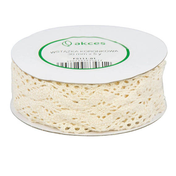 Cotton lace cream 30mm x 4,55m