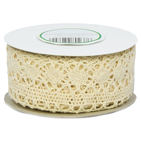Cotton lace cream 33mm x 4,55m