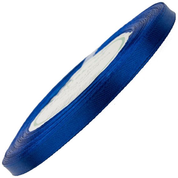 Dark blue satin ribbon 6mm - 32mb