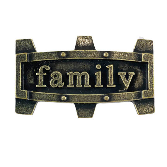 Electroplated metal ornament - Family frame