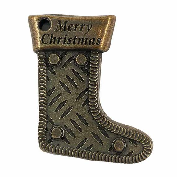 Electroplated metal ornament - Gift Sock 2.1