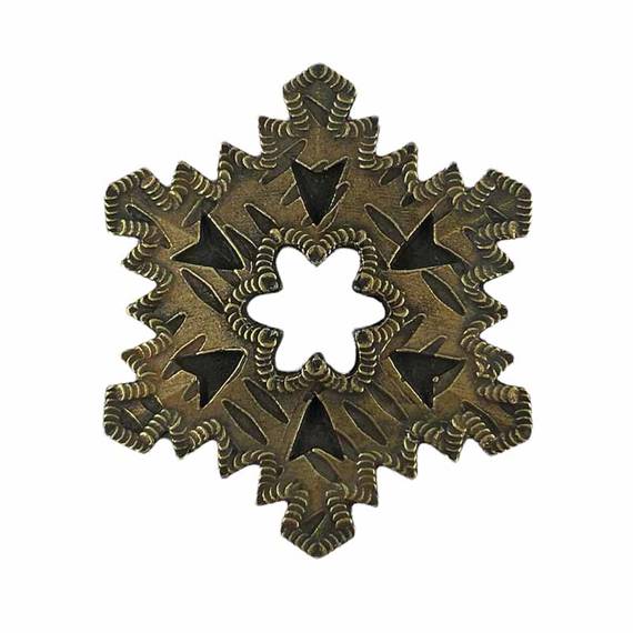 Electroplated metal ornament - Snowflake 1.1