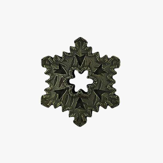 Electroplated metal ornament - Snowflake 1.2