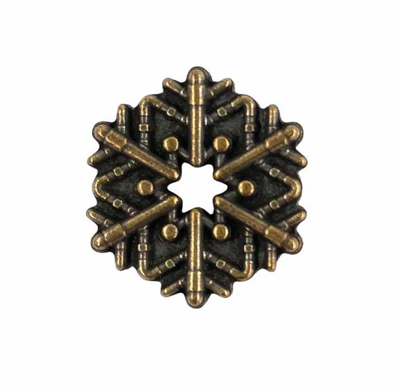 Electroplated metal ornament - Snowflake 2.2