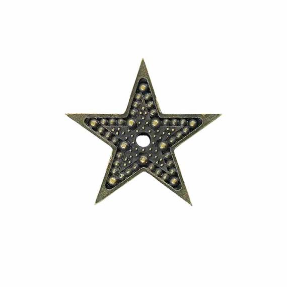 Electroplated metal ornament - Star 2.2