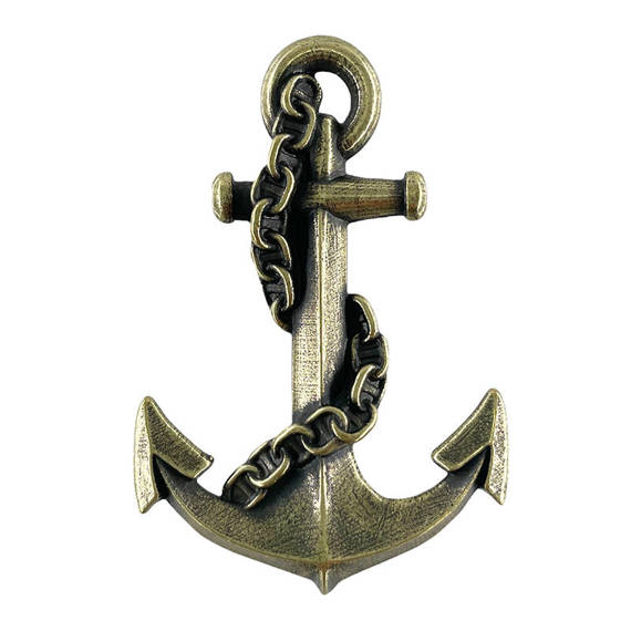 Electroplated metal ornament - anchor 1