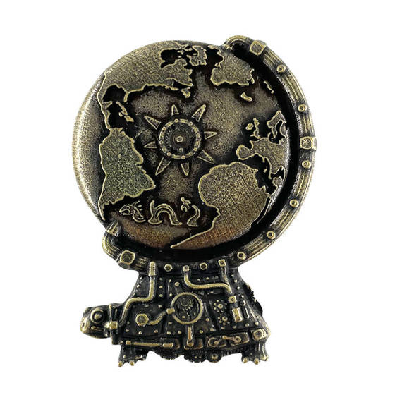 Electroplated metal ornament - globe