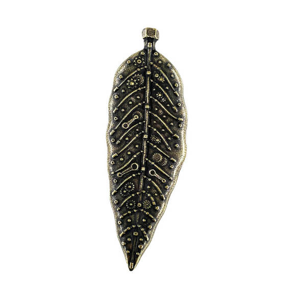 Electroplated metal ornament - leaf