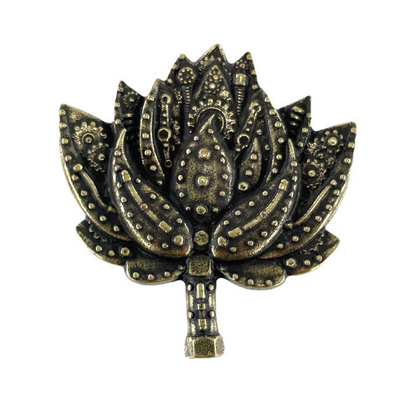 Electroplated metal ornament - lotus