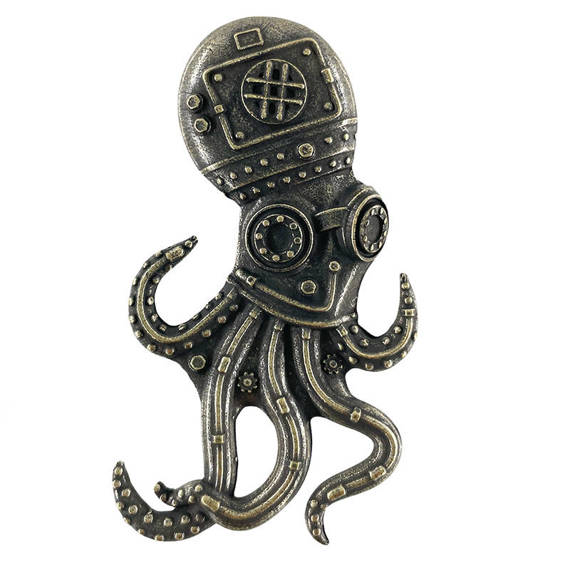 Electroplated metal ornament - octopus