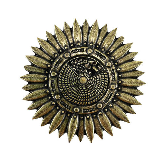 Electroplated metal ornament - sunflower