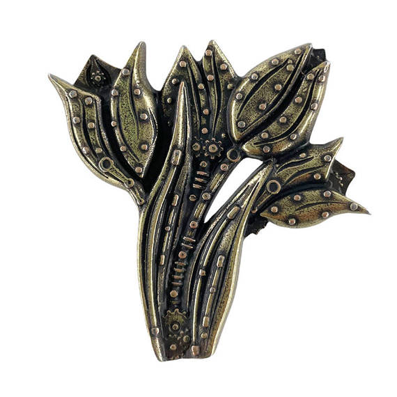 Electroplated metal ornament - tulip 1