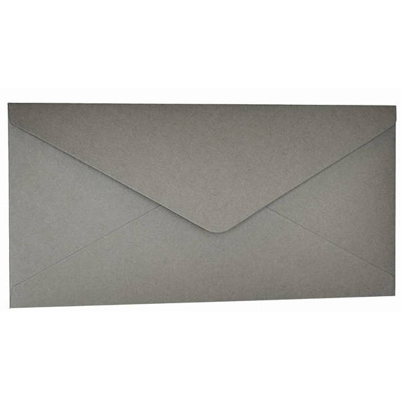 Envelope for DL cards - grey- 11x22 cm
