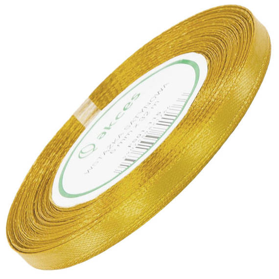 Gold satin ribbon 6mm - 32mb
