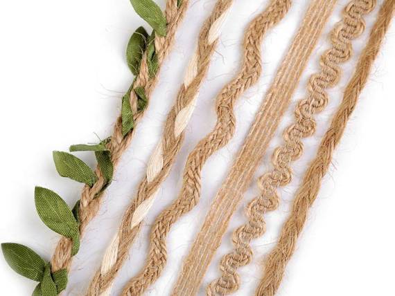 Jute cords and tapes - 6 pcs