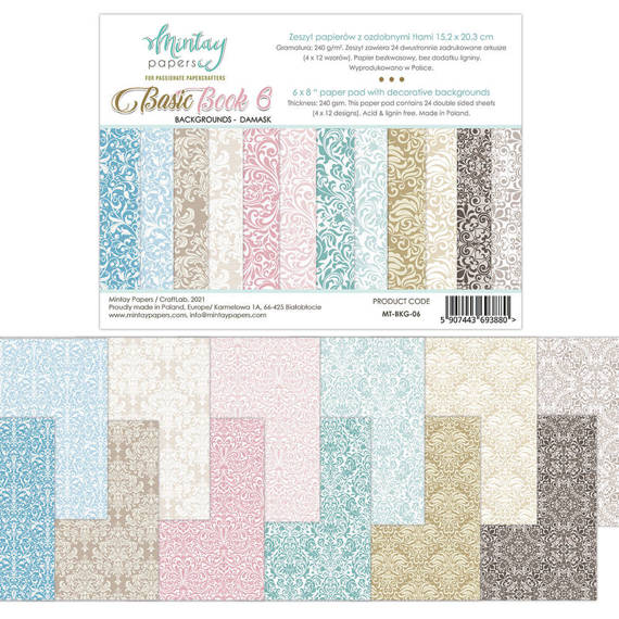 MINTAY Papers Book - 15x20 cm - Damask
